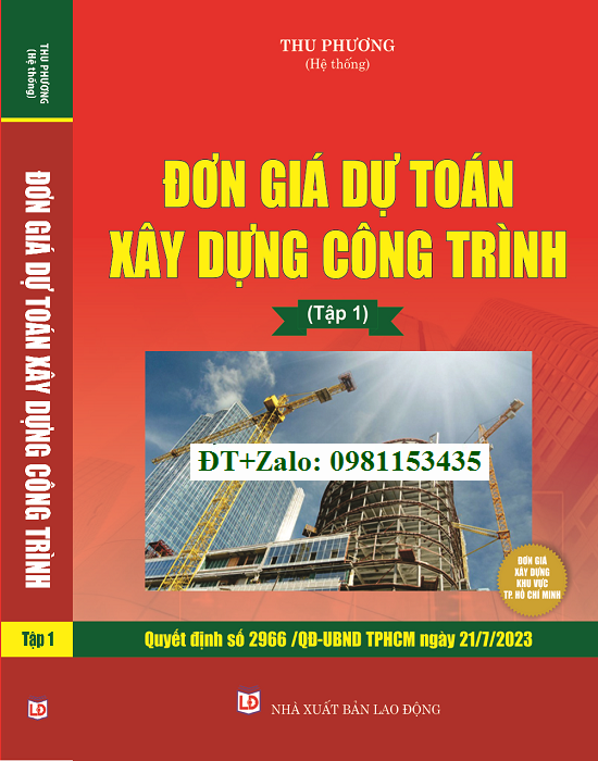 Đơn giá xây dựng công trình Thành phố Hồ Chí Minh 2023 (tập 1)